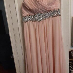 "My Michelle" beautiful pink dress, prom/wedding, / size 15 juniors,  w/bling